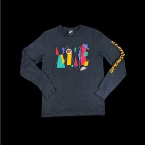Nike Air‎ Gamechanger T-Shirt Design Art Sportswear Long Sleeve Black Adult M